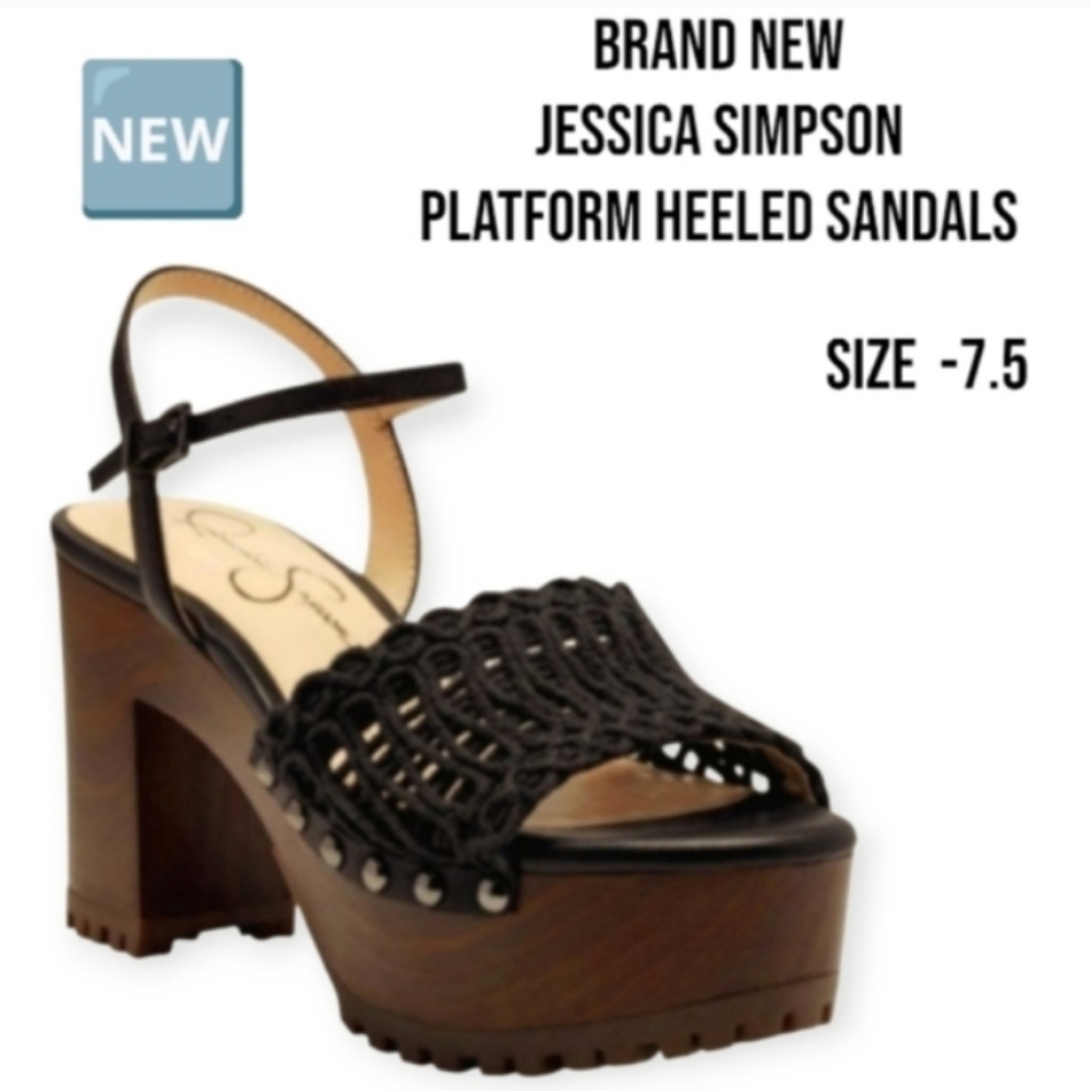 NWT Jessica Simpson Timia Heeled Platform Sandals/Size 7.5 🆕🏷️🎁